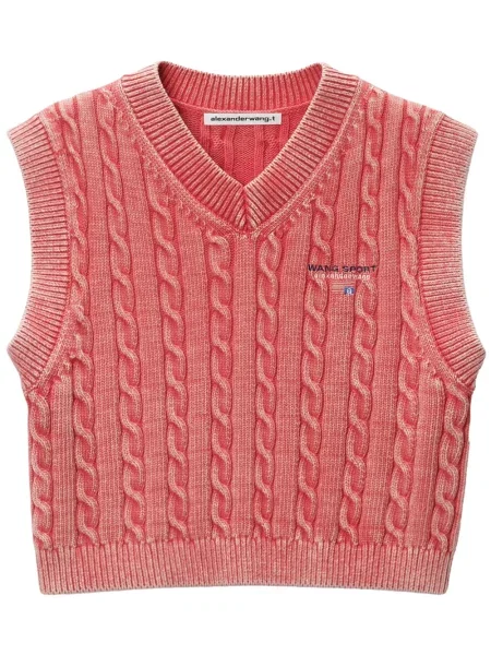 Vestă Alexander Wang tricotate roz