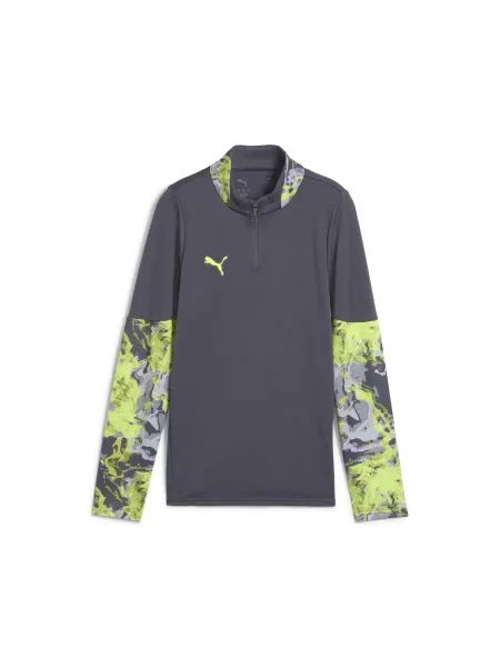 Дитячий Світшот PUMA Individualcup Zip-top Jr комбінований верх сірий