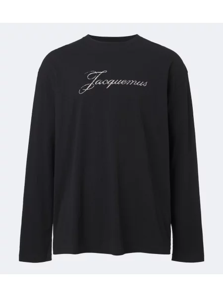 Tricou Jacquemus din jerseu cu autograf negru