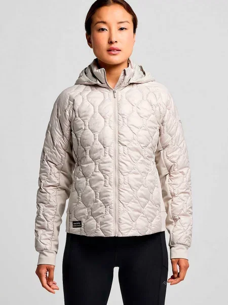 Утеплена куртка Saucony бежева