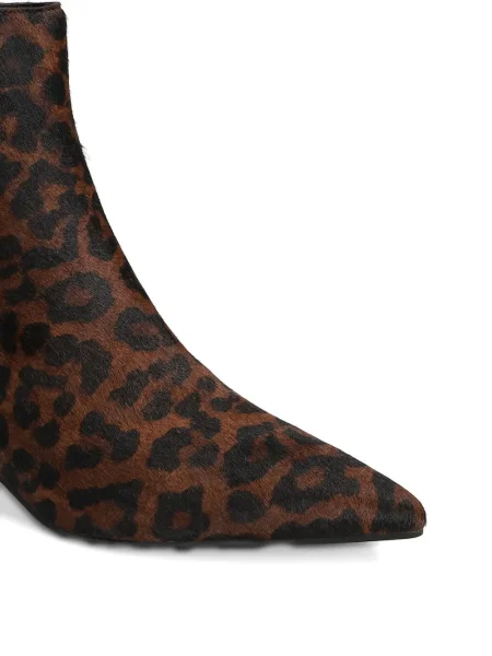 Botine Bibi Lou cu imagine cu imprimeu animal print maro