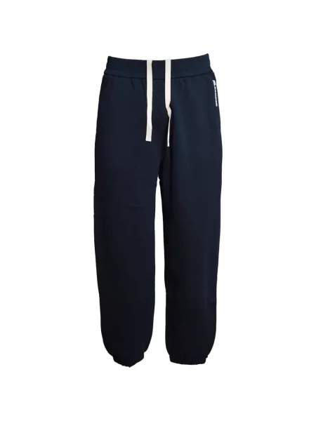 Pantaloni sport Jil Sander din material terry albastru