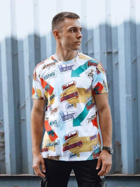 T-shirt z nadrukiem Dstreet biały