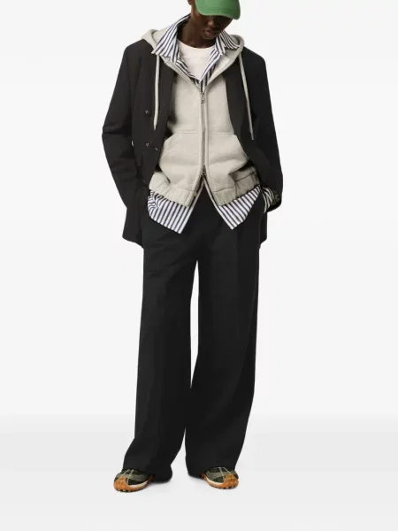 Pantaloni Ami Paris de lână negru