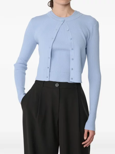 Decupat cardigan Toccin tricotate clasic albastru