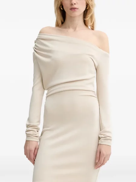 Rochie mini Guess drapată cu umerii deschiși