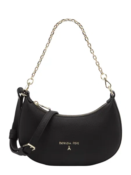 PATRIZIA PEPE Torba za čez ramo črna