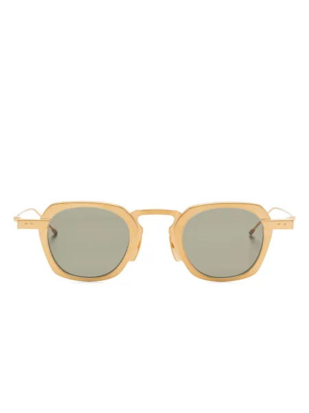 Ochelari de soare Thom Browne Eyewear cu imprimeu geometric auriu