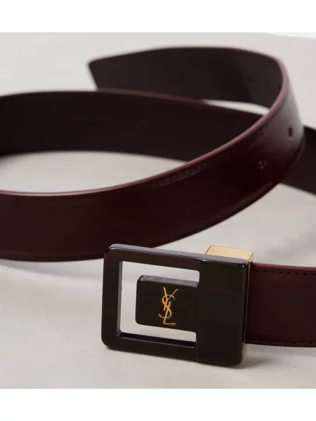 Curea Saint Laurent din piele maro