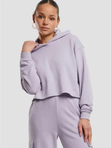 Hanorac cu glugă Urban Classics din material terry gri