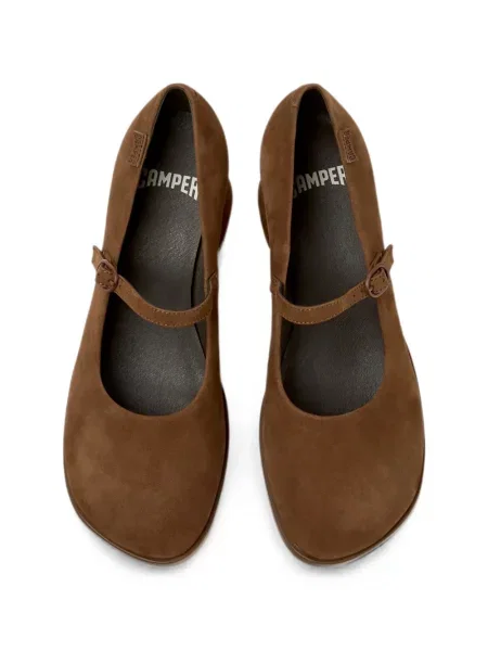 Pantofi cu toc Camper cu cataramă maro