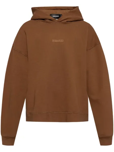 Hanorac cu glugă Dsquared2 cu imagine maro