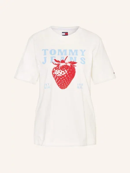 Tommy Jeans T-Shirt weiss biała