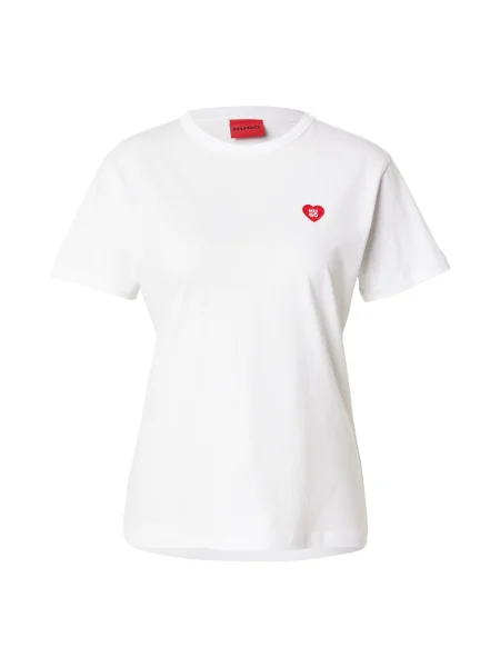 HUGO Tricou roșu alb