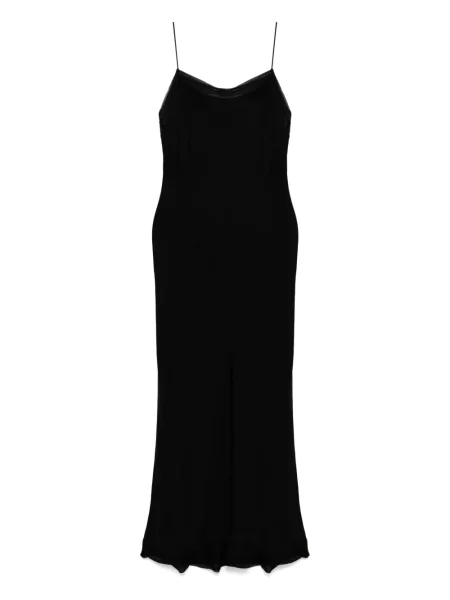 Rochie maxi Toteme din satin de costum negru