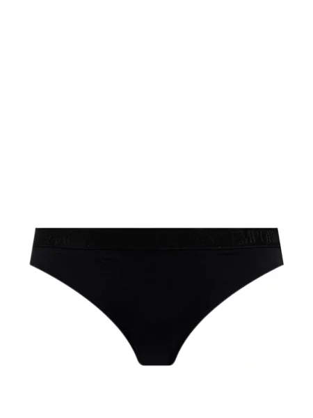 Chiloți briefs Armani Exchange cu autograf negru