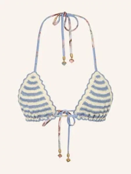 Zimmermann Trójkątny Stanik Bikini Awaken Z Ozdobnymi Perełkami blau