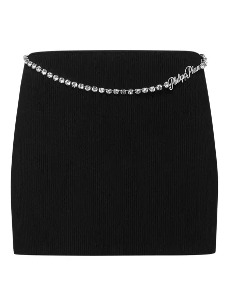 Spódnica mini Philipp Plein ze stretchu czarna