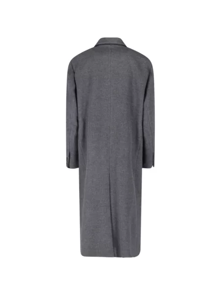 Klasický dvouřadý kabát Low Classic šedý