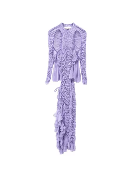 Rochie Ester Manas cu volane violet