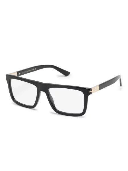 Okulary kwadratowe Gucci Eyewear z autografem czarne