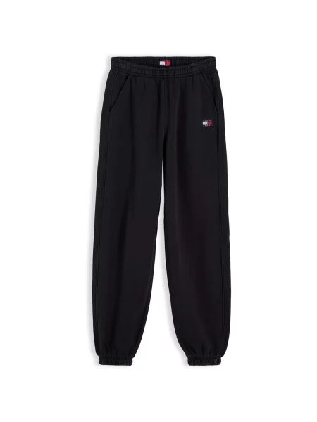 Tommy Jeans Pantaloni roșu intens alb negru
