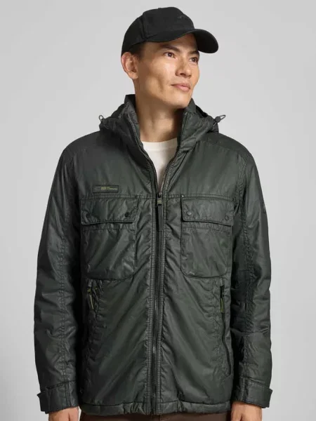Kurtka funkcyjna o kroju regular fit z mieszanki bawełny model Between Hood Co' Camel Active oliwkowa