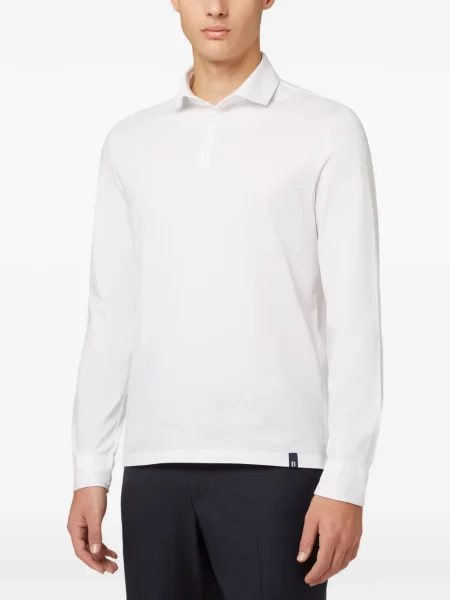 Lung tricou polo Boggi Milano alb