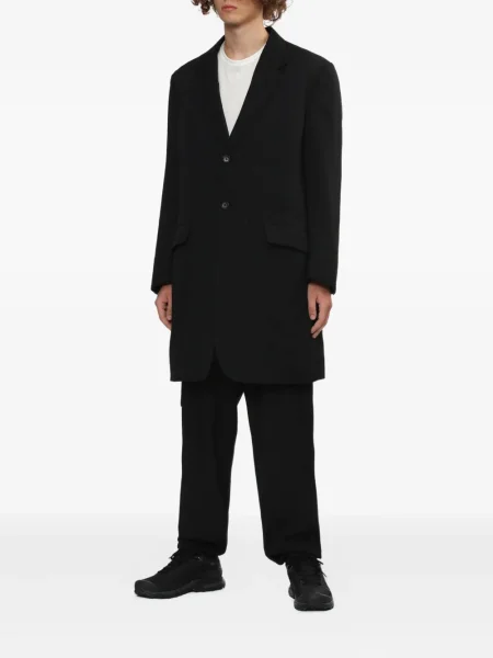 Palton Yohji Yamamoto de lână negru