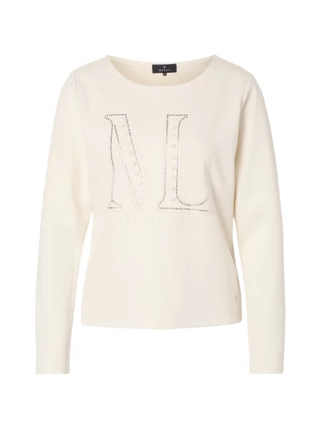Monari Tricou transparent perlat alb