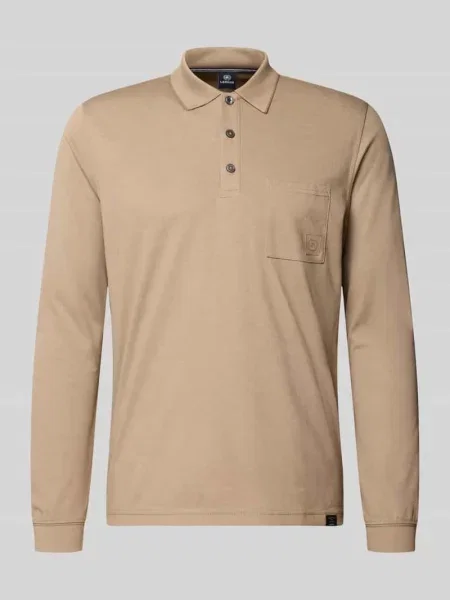 Koszulka polo o kroju regular fit w dwukolorowym wykonaniu Lerros beżowa
