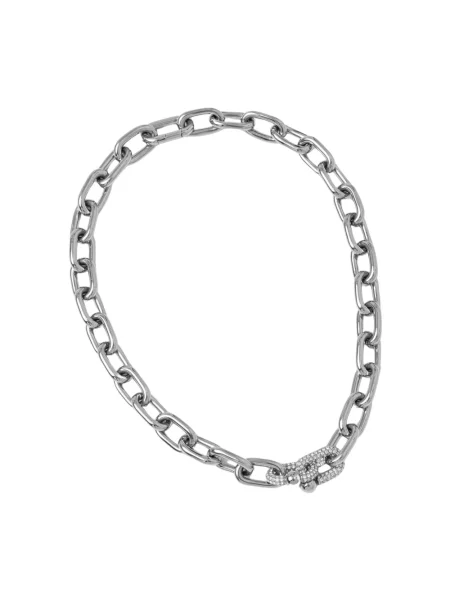 Furla naszyjnik metalowy szary
