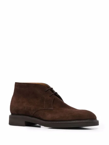 Botine John Lobb din piele de căprioară maro
