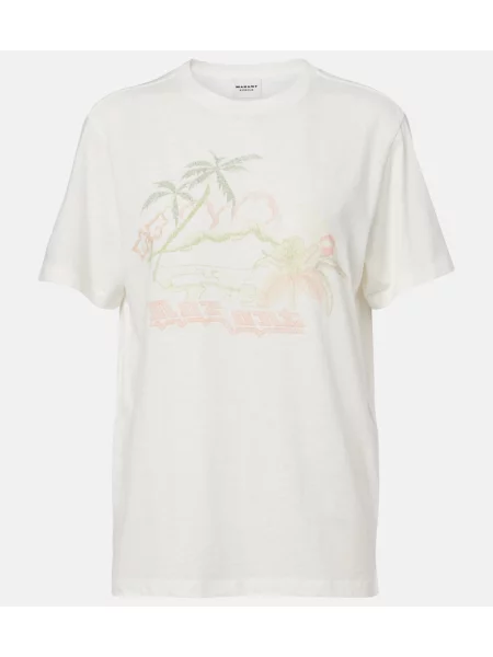 Koszulka Marant Etoile z nadrukiem biała