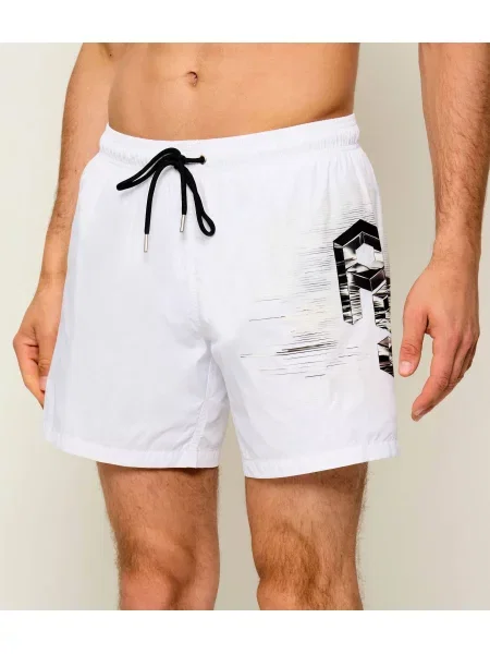 Pantaloni scurți de sport Plein Sport alb