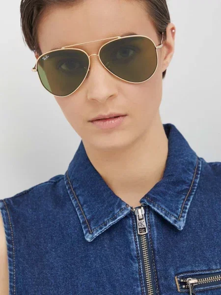 Ray-Ban okulary przeciwsłoneczne AVIATOR REVERSE złote