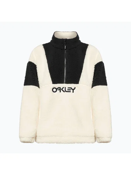 Hanorac din fleece Oakley din fleece de jumătate de fermoar alb