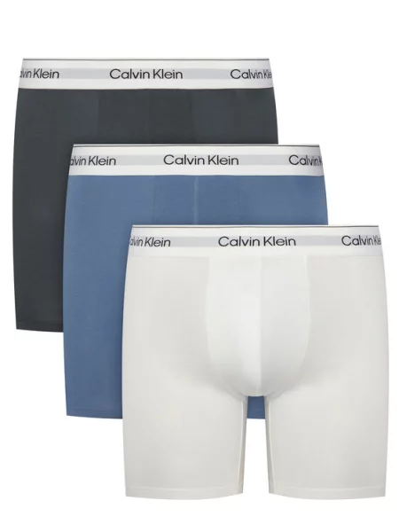 Calvin Klein Underwear Boksarice golobje modra / antracit bela