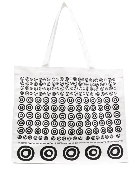 Geantă shopper 10 Corso Como cu imagine cu imprimeu abstract alb