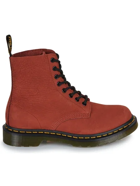 Botine Dr. Martens din nubuc roșu