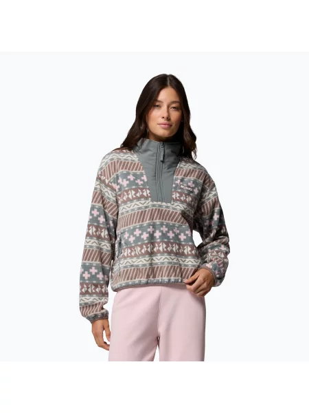 Bluză fleece pentru femei Columbia Sequoia Grove II Printed Half Zip Iron Wizard Island