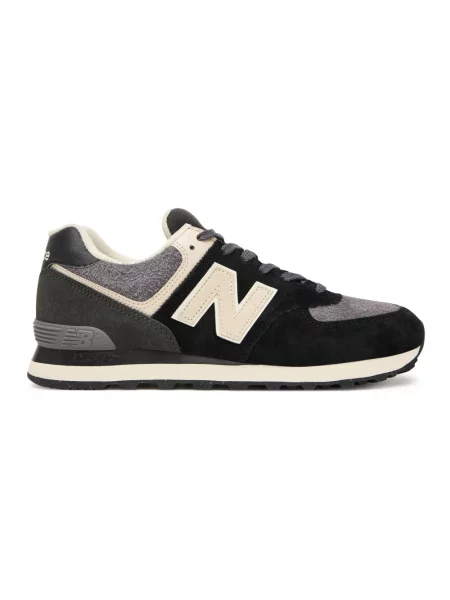 Sneakersy New Balance 574 zamszowe czarne