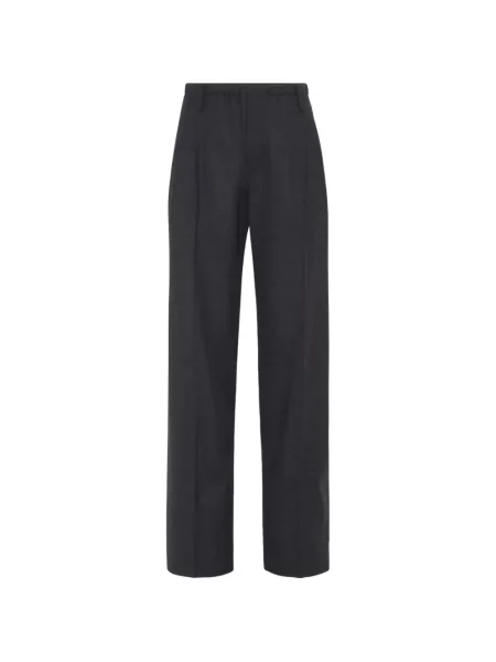 Pantaloni cu picior drept Brunello Cucinelli gri
