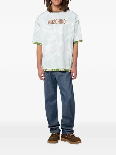 Tricou Moschino din jerseu alb