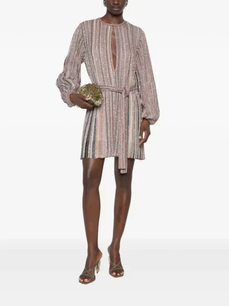 Rochie mini Missoni cu paiete cu dungi