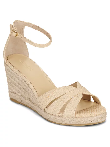 Espadrile Lauren Ralph Lauren cu pană bej