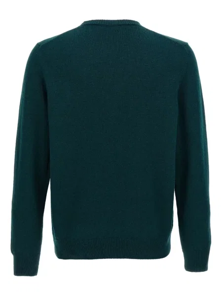 Pulover Zanone de lână cu decolteu rotund verde