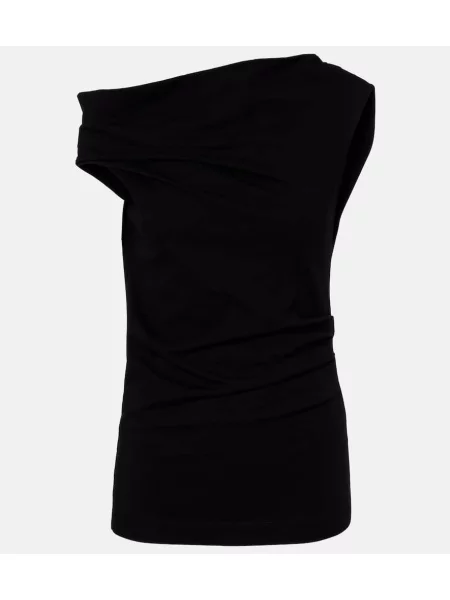 Top Dries Van Noten asimetric negru