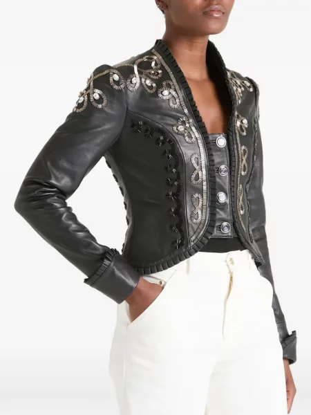 Geacă Temperley London cu broderie negru