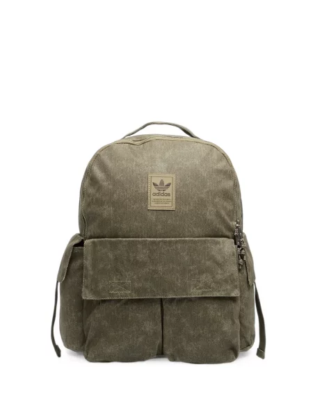 Pantaloni scurți Adidas cu dungi cu imagine din piele de căprioară verde